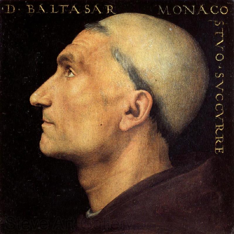 PERUGINO, Pietro Portrait of Baldassare Vallombrosano France oil painting art